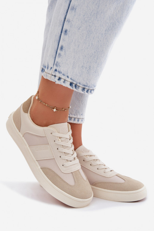 Sneakers modeļa apavi Sieviešu zemais Big Star TT274768 smilšu krāsas