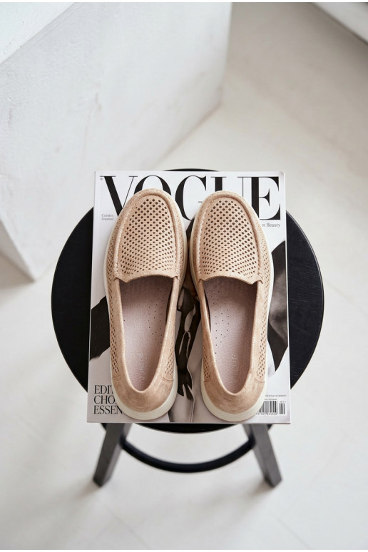 Ažūrs sieviešu mokasīni Sergio Leone MK097H Zelta krāsas