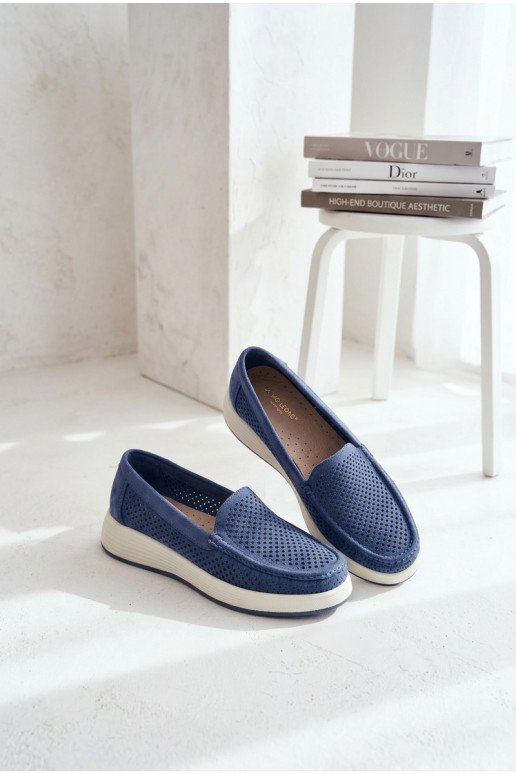 Ažūrs sieviešu mokasīni Sergio Leone MK097H Zilas krāsas