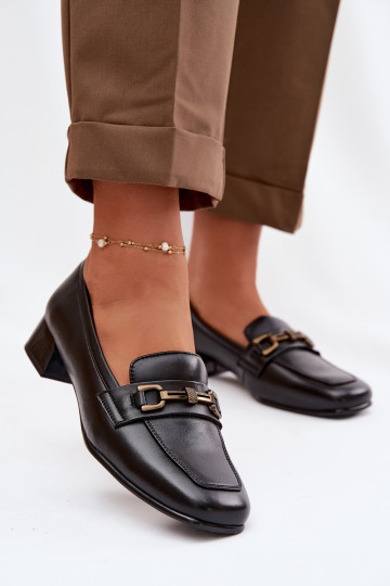 Āda apavi Sieviešu Klockā ar ornamentiem Vinceza 39978 melnas krāsas 2