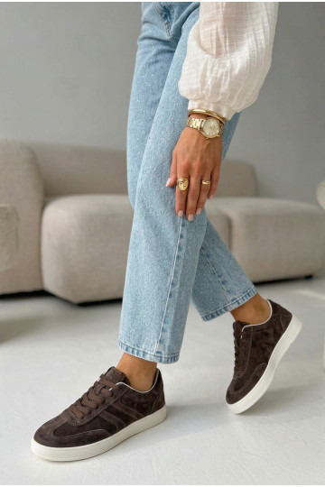 Sneakers modeļa apavi zamšādas Vinceza 95400 CzekoladoIne