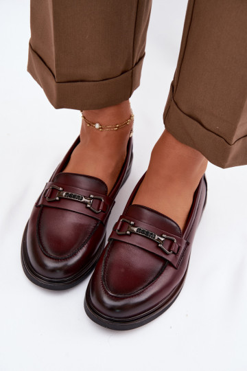 Āda sieviešu mokasīni Vinceza 39983 bordo krāsas