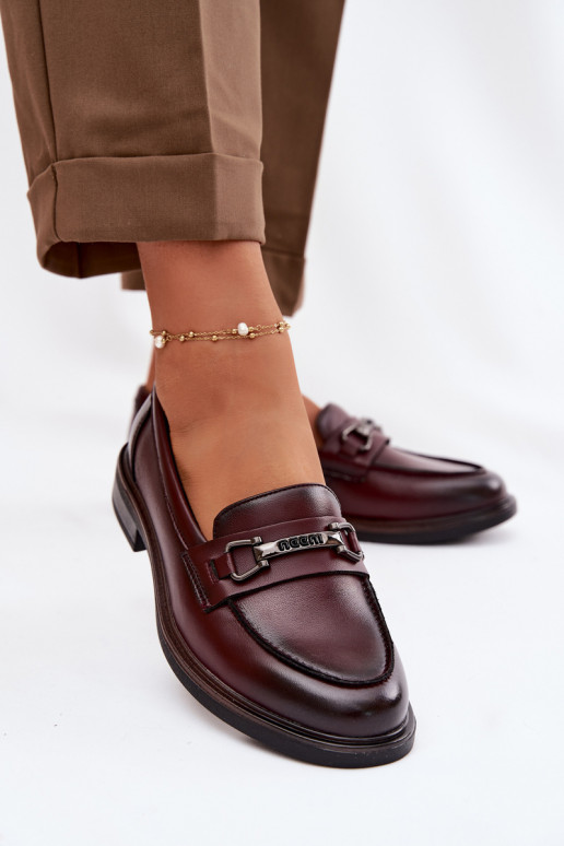 Āda sieviešu mokasīni Vinceza 39983 bordo krāsas