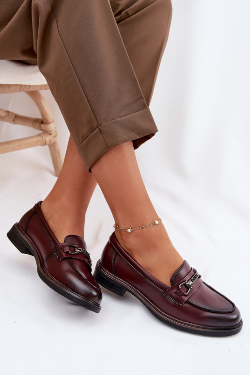 Āda sieviešu mokasīni Vinceza 39983 bordo krāsas