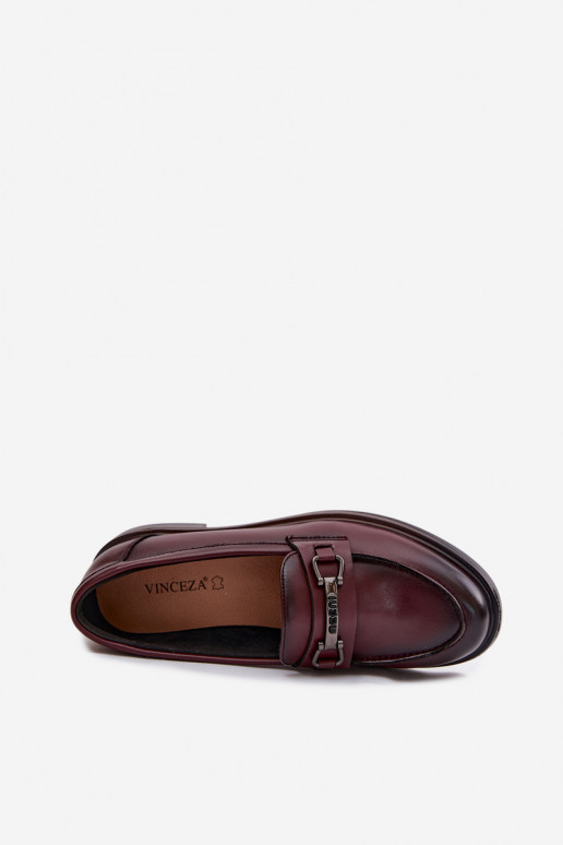 Āda sieviešu mokasīni Vinceza 39983 bordo krāsas