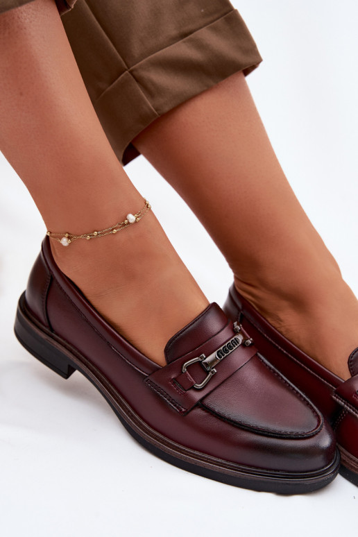 Āda sieviešu mokasīni Vinceza 39983 bordo krāsas