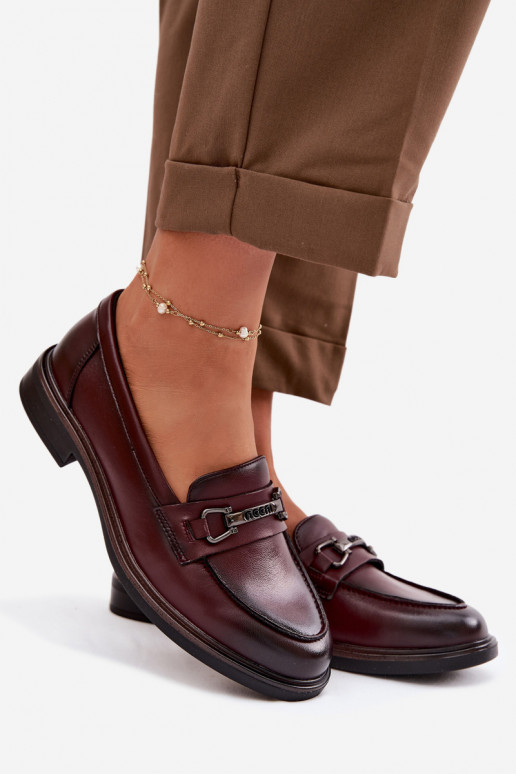 Āda sieviešu mokasīni Vinceza 39983 bordo krāsas