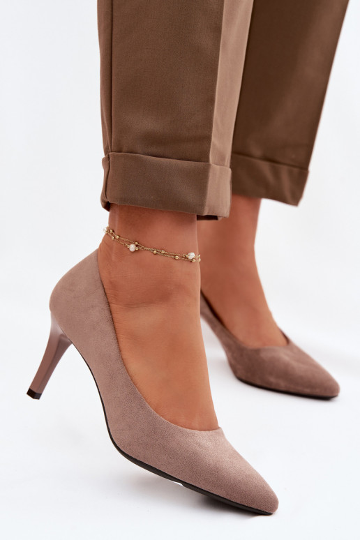 augstpapēžu kurpes Eko zamšādaoIne Sergio Leone 1336 brūnas krāsas