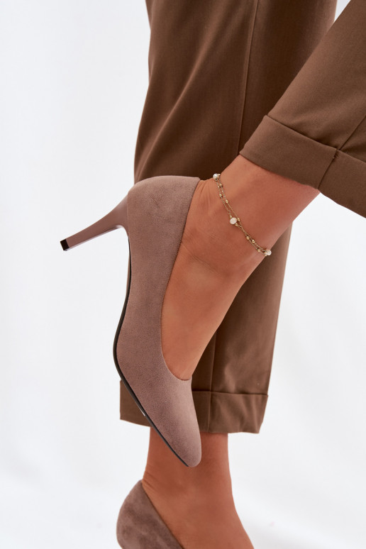 augstpapēžu kurpes Eko zamšādaoIne Sergio Leone 1336 brūnas krāsas