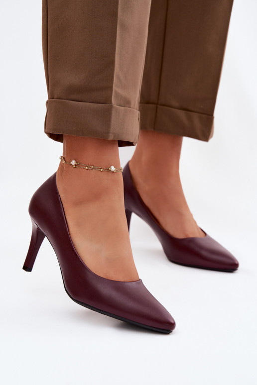 augstpapēžu kurpes Eko Āda Sergio Leone 1336 bordo krāsas