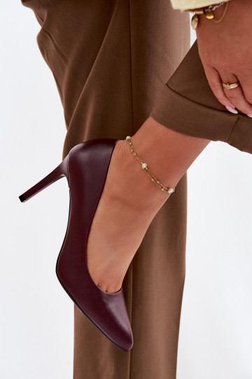 Eko Āda augstpapēžu kurpes Sergio Leone 1339 bordo krāsas