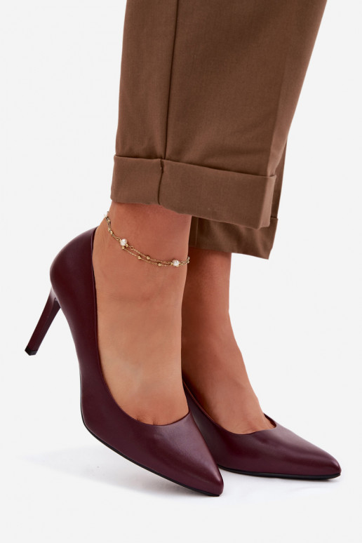 Eko Āda augstpapēžu kurpes Sergio Leone 1339 bordo krāsas