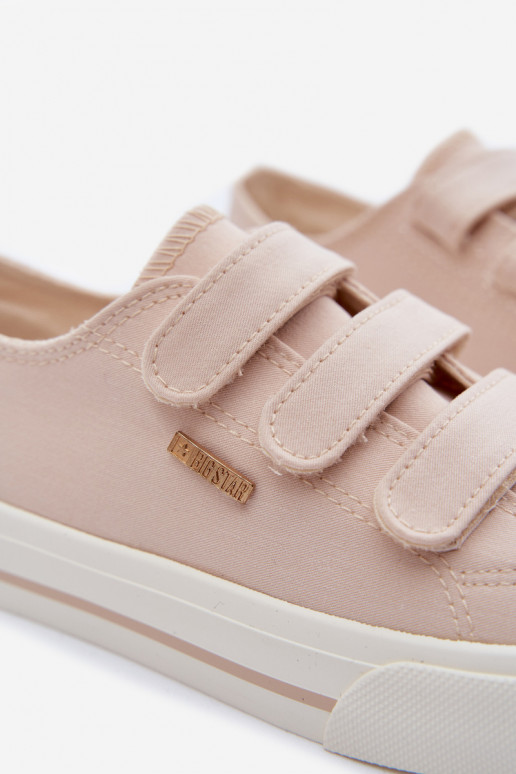brīvā laika apavi Bērnu apavi ar lipīgām aizdarēm Big Star TT374174 smilšu krāsas