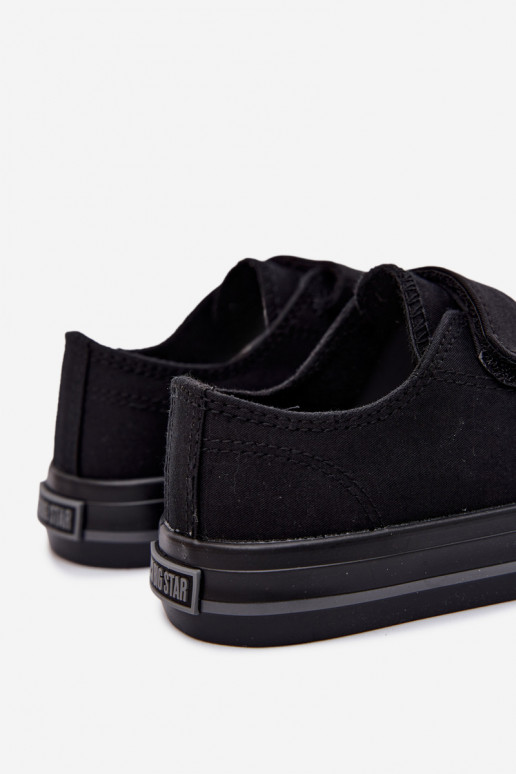brīvā laika apavi Bērnu apavi ar lipīgām aizdarēm Big Star TT374172 melnas krāsas