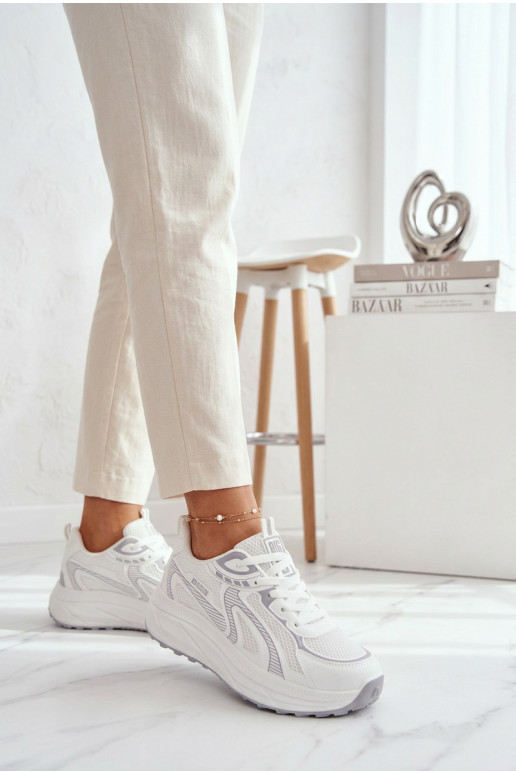 sporta apavi Sneakers modeļa apavi Sieviešu Big Star TT274325 HI-POLY SYSTEM baltas krāsas