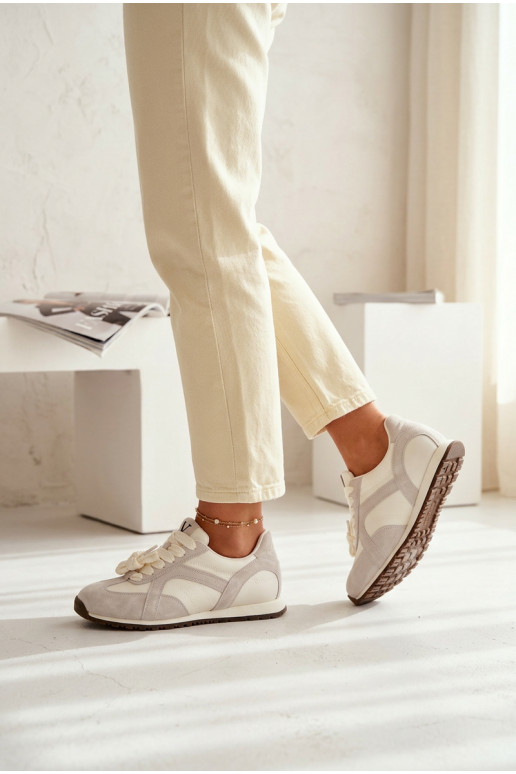 zamšādas Sneakers modeļa apavi Sieviešu Vinceza 86427 Pelēkas krāsas