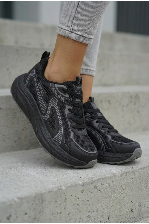 sporta apavi Sneakers modeļa apavi Sieviešu Big Star TT274327 HI-POLY SYSTEM melnas krāsas
