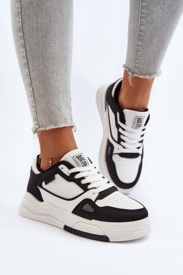 Sieviešu Sneakers modeļa apavi Big Star NN274669 Baltas-melnas krāsas