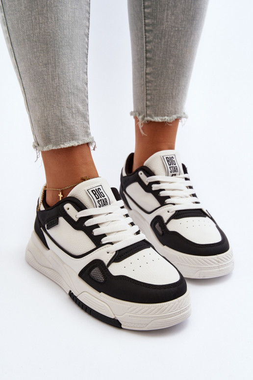 Sieviešu Sneakers modeļa apavi Big Star NN274669 Baltas-melnas krāsas
