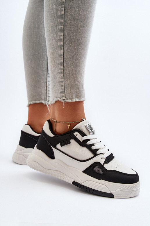 Sieviešu Sneakers modeļa apavi Big Star NN274669 Baltas-melnas krāsas