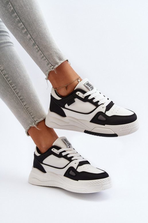 Sieviešu Sneakers modeļa apavi Big Star NN274669 Baltas-melnas krāsas