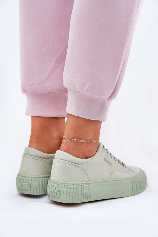 Auduma sieviešu puszābaki Big Star RR274408 Zaļas krāsas