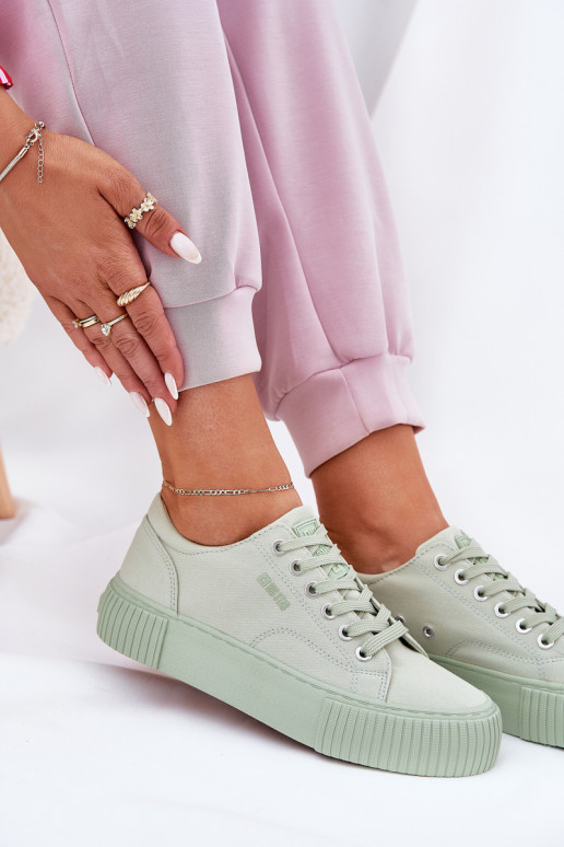 Auduma sieviešu puszābaki Big Star RR274408 Zaļas krāsas