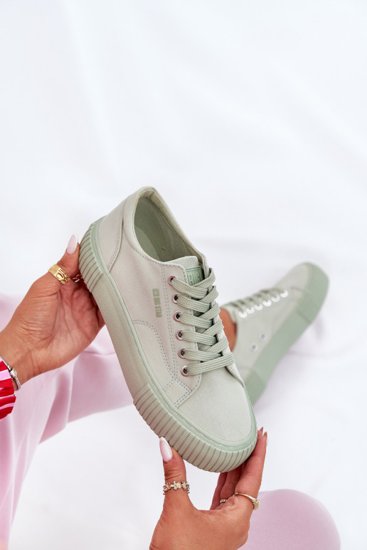 Auduma sieviešu puszābaki Big Star RR274408 Zaļas krāsas