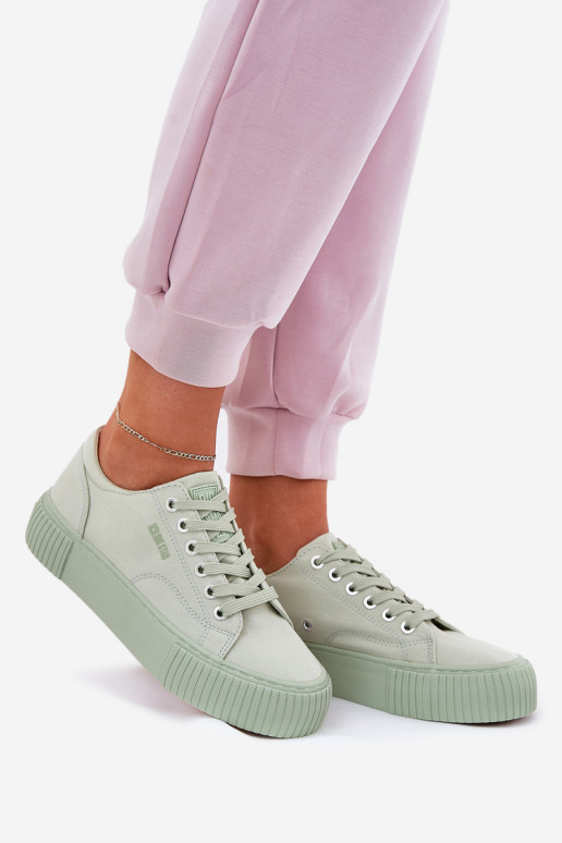 Auduma sieviešu puszābaki Big Star RR274408 Zaļas krāsas