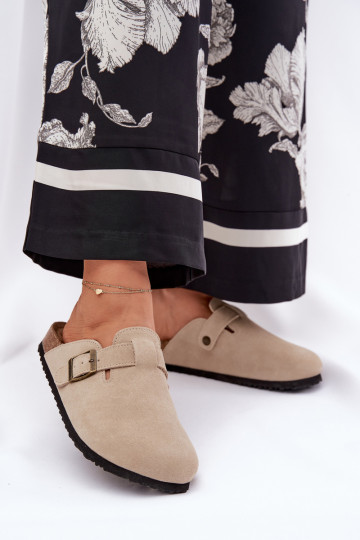 zamšādas čības Tukšas Sieviešu ar sprādzēm Big Star RR274A385 smilšu krāsas