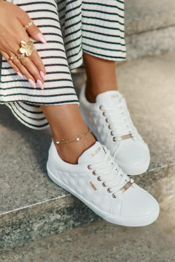 sieviešu puszābaki no eko ādas Big Star RR274322 baltas krāsas