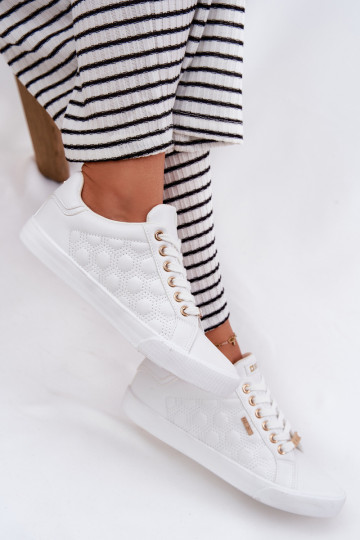 sieviešu puszābaki no eko ādas Big Star RR274322 baltas krāsas 2