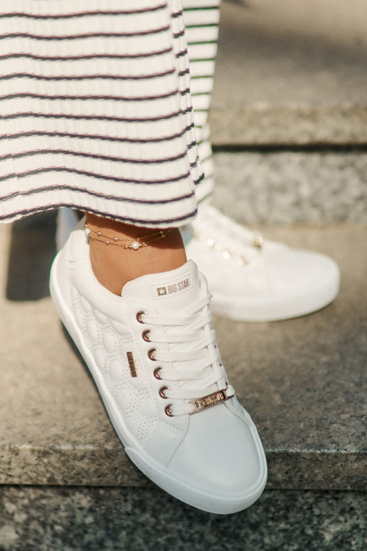 sieviešu puszābaki no eko ādas Big Star RR274322 baltas krāsas