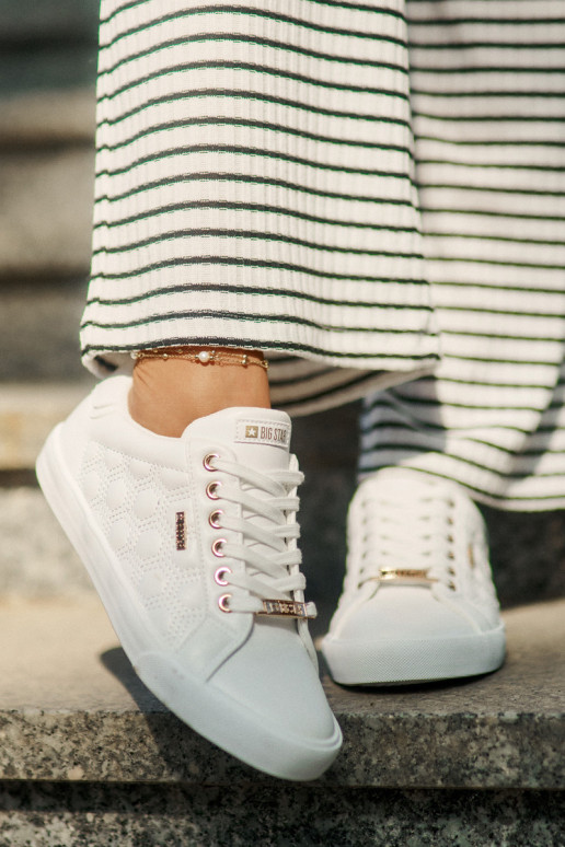 sieviešu puszābaki no eko ādas Big Star RR274322 baltas krāsas