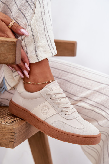 Sneakers modeļa apavi Sieviešu Big Star RR274806 smilšu krāsas