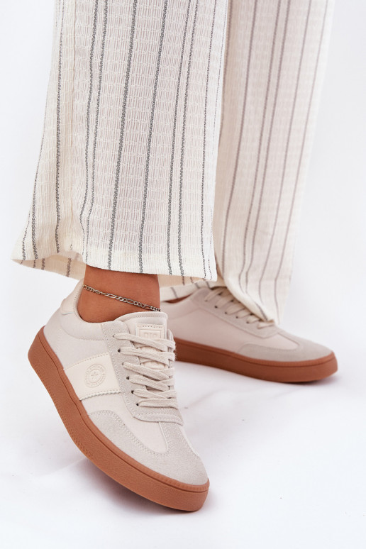 Sneakers modeļa apavi Sieviešu Big Star RR274806 smilšu krāsas