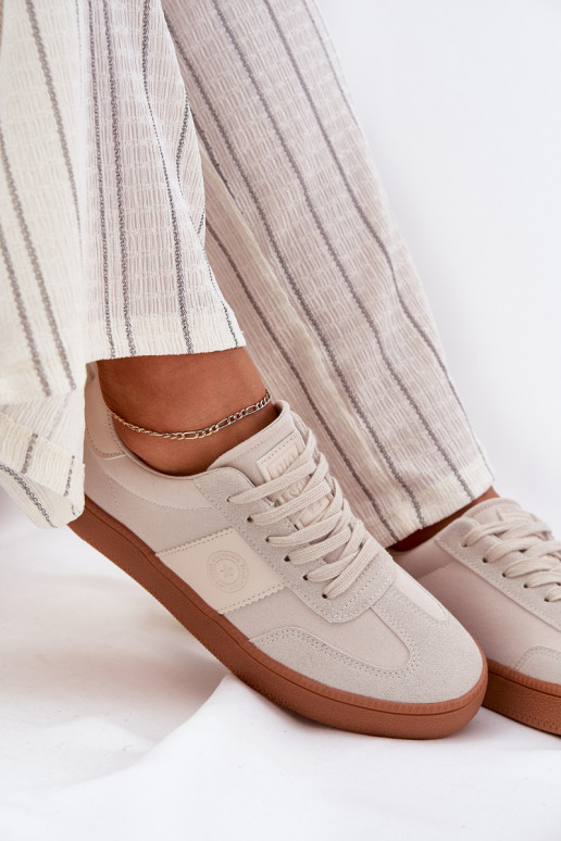 Sneakers modeļa apavi Sieviešu Big Star RR274806 smilšu krāsas