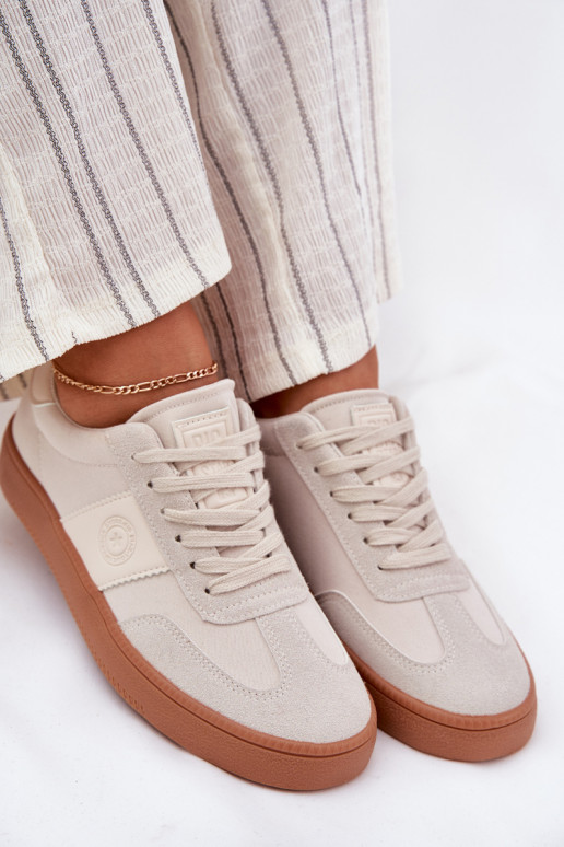 Sneakers modeļa apavi Sieviešu Big Star RR274806 smilšu krāsas