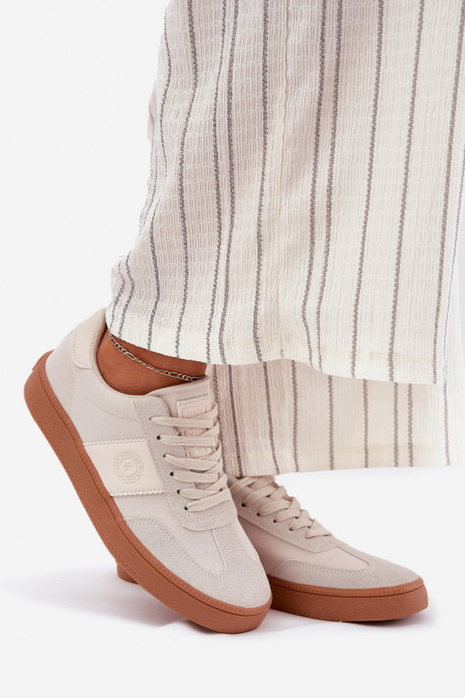 Sneakers modeļa apavi Sieviešu Big Star RR274806 smilšu krāsas