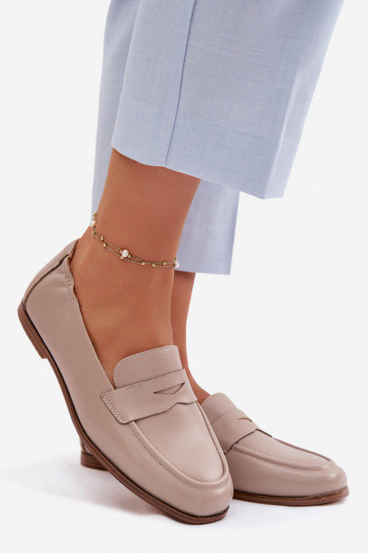 MokasīniIeslēgtsturalnej Skóry Vinceza 18121 smilšu krāsas