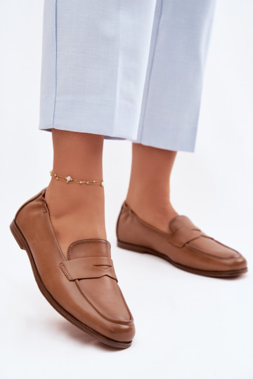 MokasīniIeslēgtsturalnej Skóry Vinceza 18121 brūnas krāsas 2