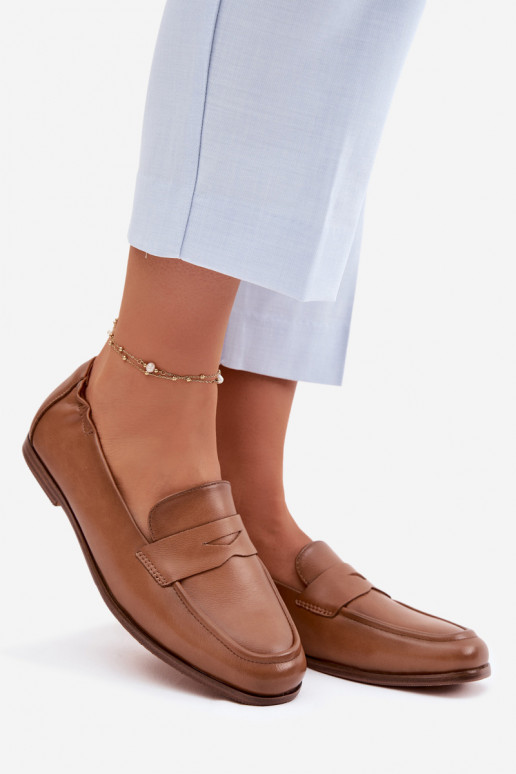 MokasīniIeslēgtsturalnej Skóry Vinceza 18121 brūnas krāsas