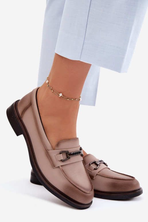 Āda sieviešu mokasīni Vinceza 39983 smilšu krāsas