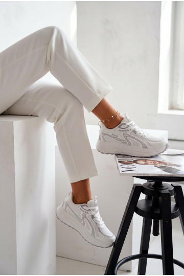 sporta apavi Sneakers modeļa apavi Sieviešu Big Star TT274325 HI-POLY SYSTEM baltas krāsas 2