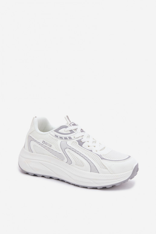 sporta apavi Sneakers modeļa apavi Sieviešu Big Star TT274325 HI-POLY SYSTEM baltas krāsas