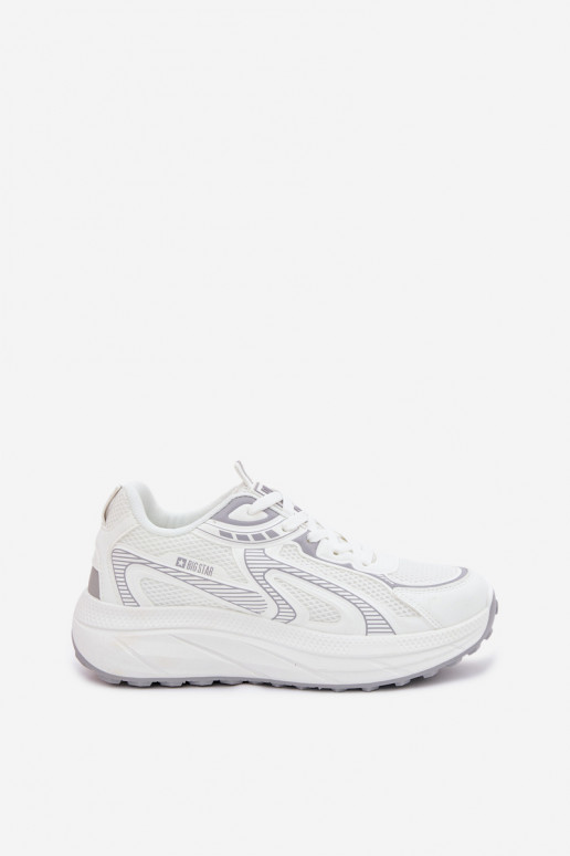 sporta apavi Sneakers modeļa apavi Sieviešu Big Star TT274325 HI-POLY SYSTEM baltas krāsas