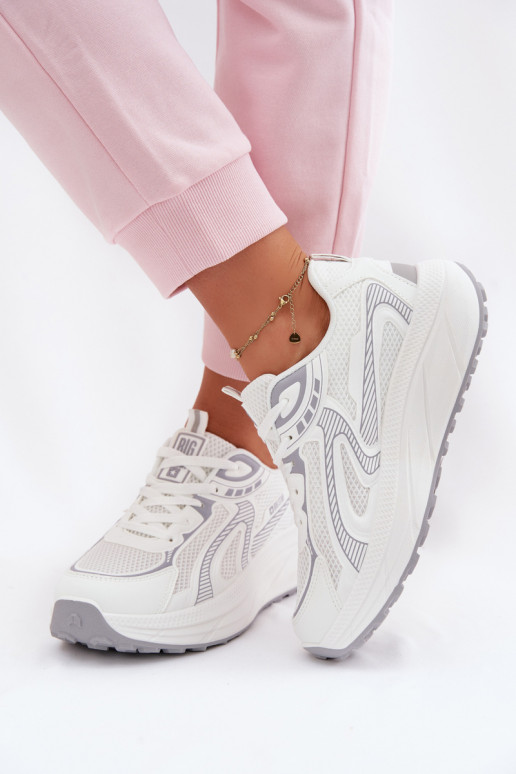 sporta apavi Sneakers modeļa apavi Sieviešu Big Star TT274325 HI-POLY SYSTEM baltas krāsas