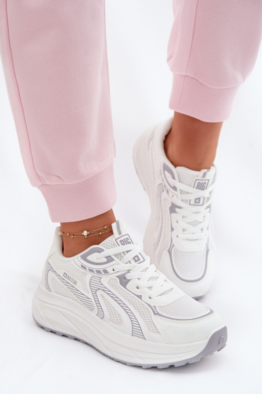 sporta apavi Sneakers modeļa apavi Sieviešu Big Star TT274325 HI-POLY SYSTEM baltas krāsas