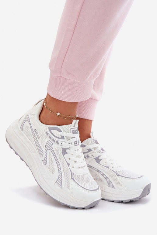 sporta apavi Sneakers modeļa apavi Sieviešu Big Star TT274325 HI-POLY SYSTEM baltas krāsas