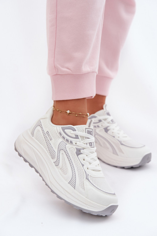 sporta apavi Sneakers modeļa apavi Sieviešu Big Star TT274325 HI-POLY SYSTEM baltas krāsas